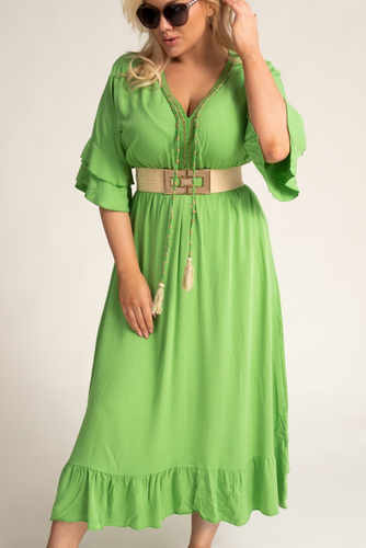 Light Green Cut-Off Dress AMORENA