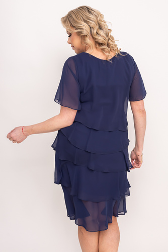 Navy Blue ORINA Plus Size Dress  