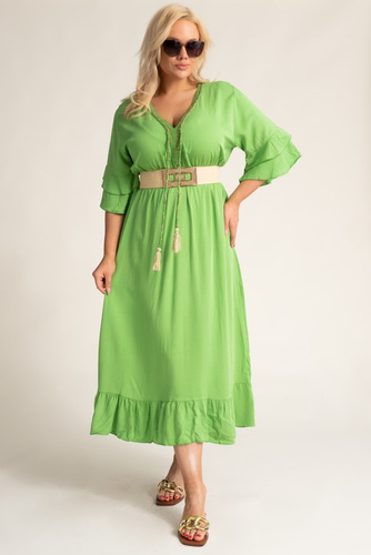 Light Green Cut-Off Dress AMORENA