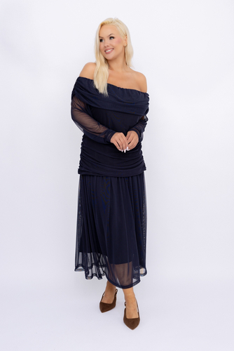 Ensemble en maille bleu marine