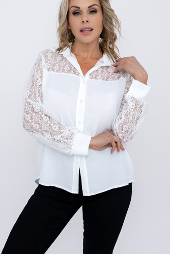  Chemise en dentelle blanche
