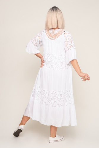 White Lace Dress MARIPOSA