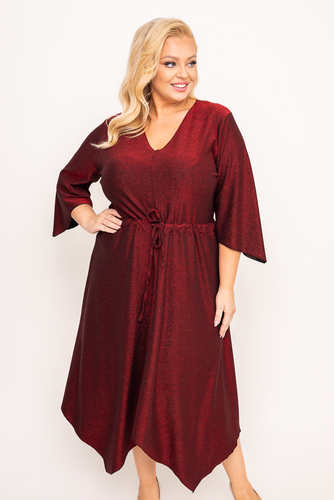 Robe à paillettes marron