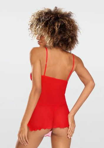 Rotes Spitzen-Set