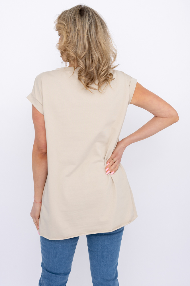 Khaki Blouse with slit BOSTI