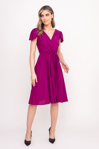 Brokatkleid Pflaume