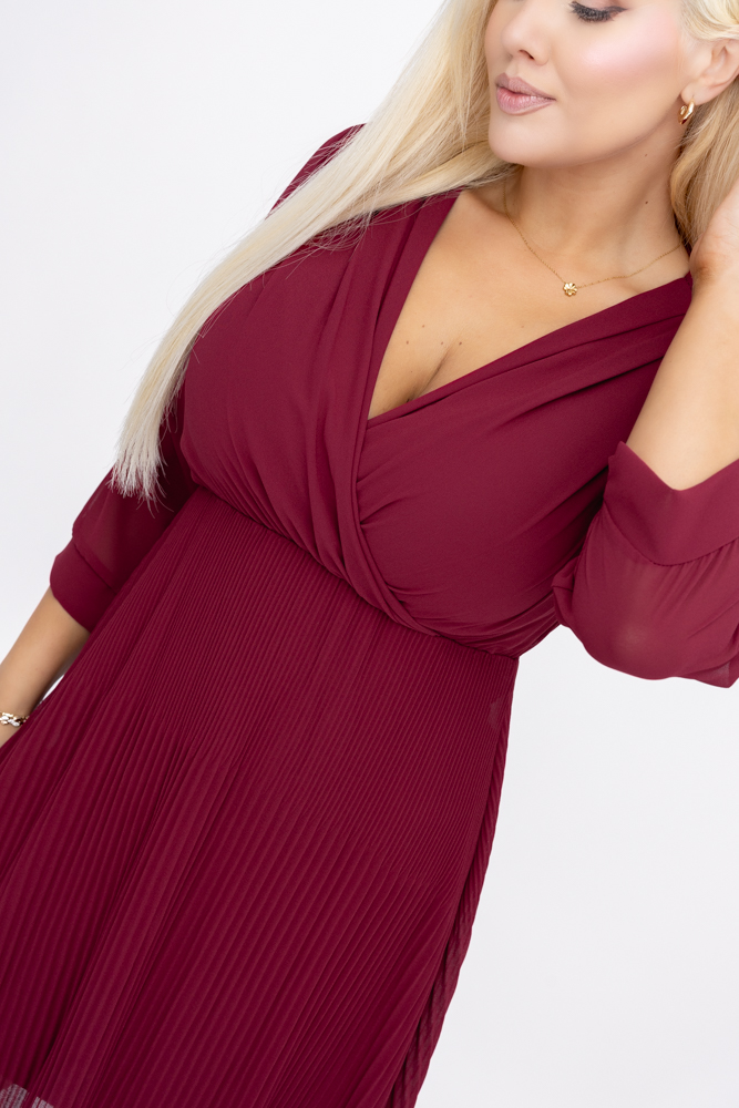  Vestido de gasa plisada Estampado 2