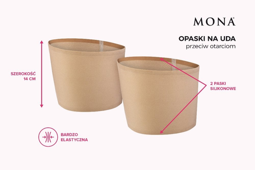 Opaski na uda przeciw otarciom jedwabiste