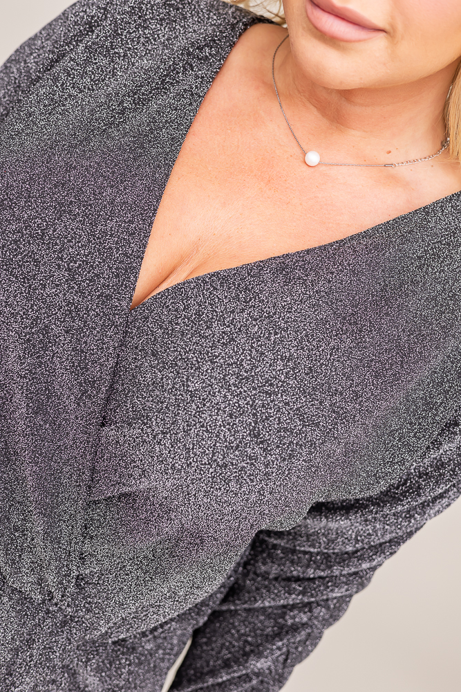 Silver Crinkle Dress