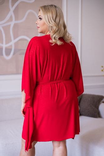 Rochie brocart roșu