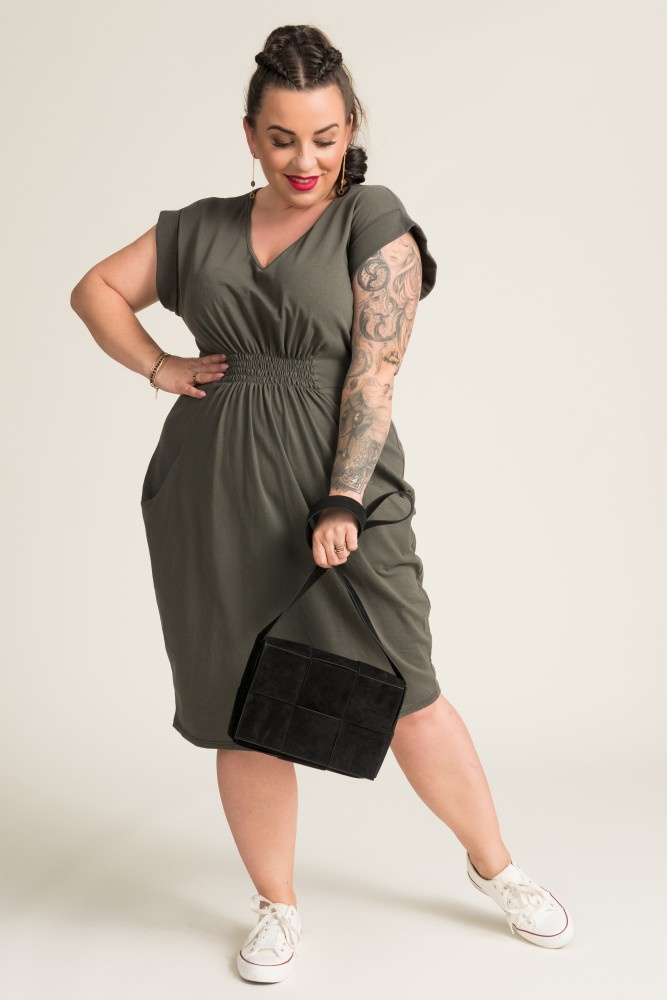  Khaki Welt Dress IVETTA