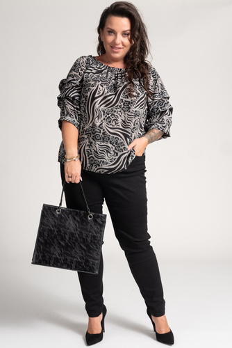 NENSI blouse with ruffled sleeves Pattern 5