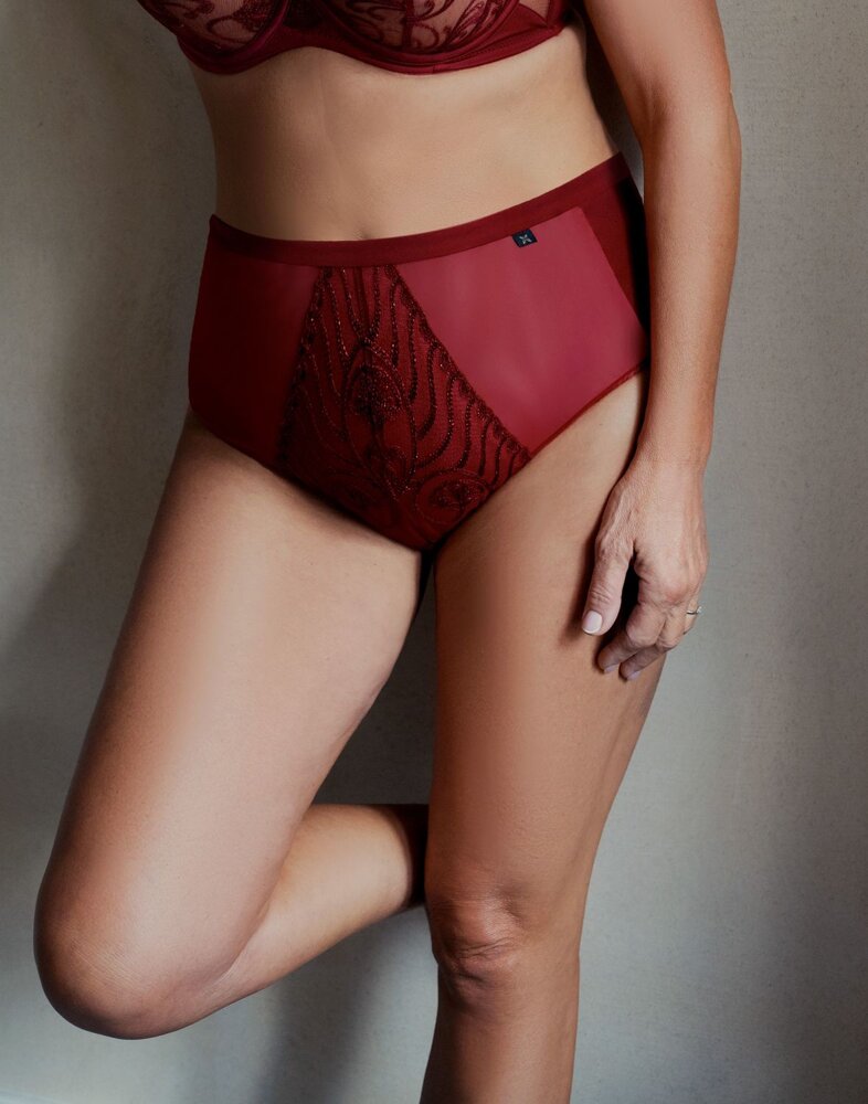 Culotte taille haute marron