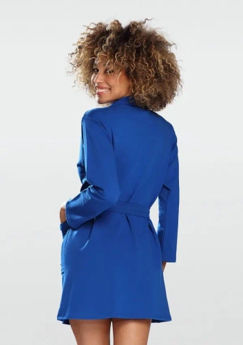 Peignoir en coton bleu