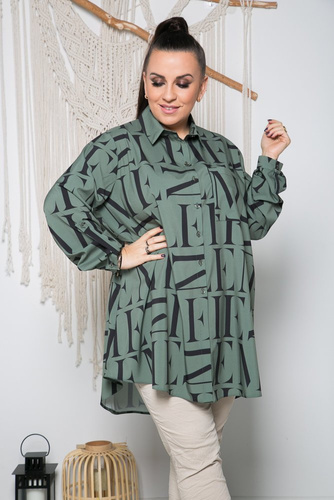 Green FONTANA Plus Size Shirt