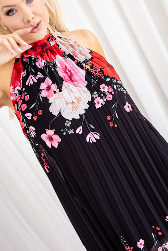 Sukienka szyfonowa plisowana Wzór 1