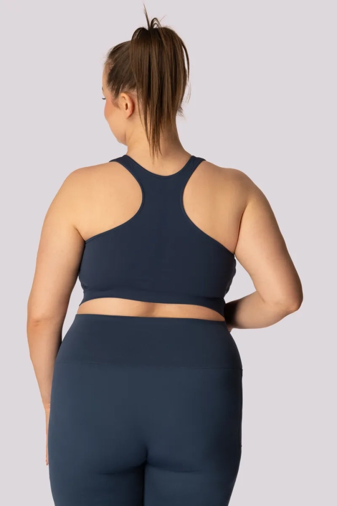 Top azul marino