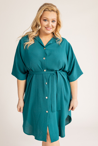 Robe chemise vert bouteille