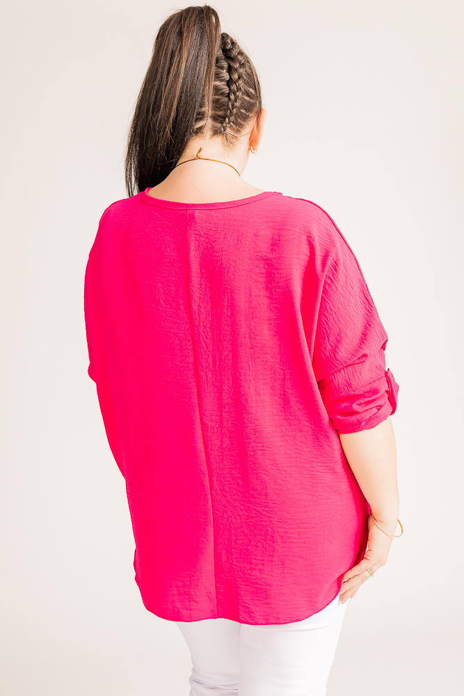 Amarantowa Bluzka z wisiorkiem GERTO