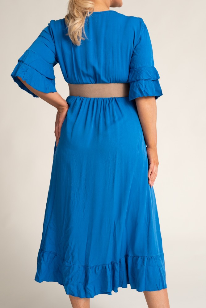 Cornflower Cut-Off Dress AMORENA