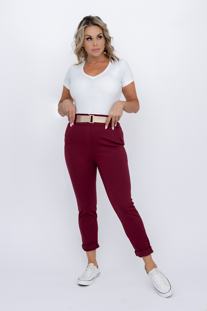Cherry Trousers with Belt