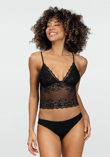 Czarny Komplet koronkowy