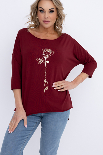 Blusa granate Estampado 1