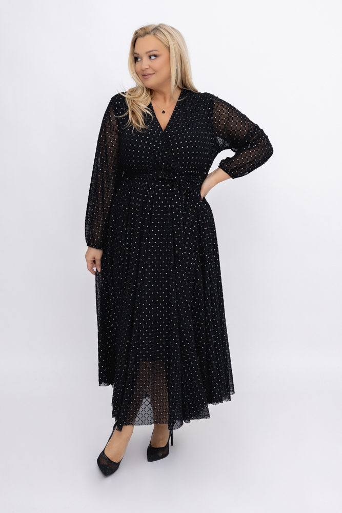 Robe en maille noire Motif 2