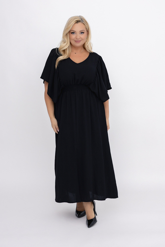 Black Crinkle Dress