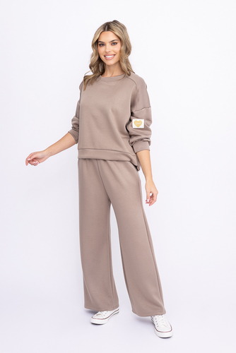 Beżowy Komplet dresowy LOVIN