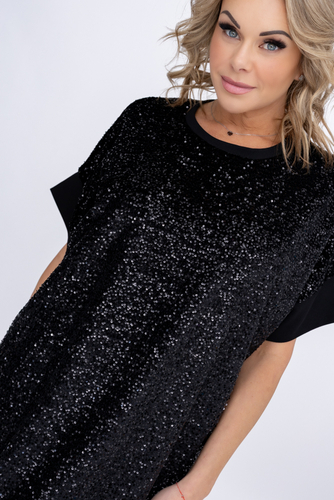 Black Dress with Sequins