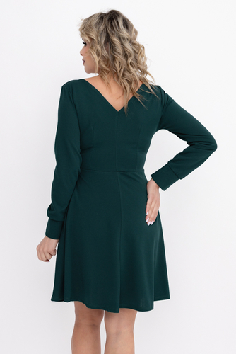 Vestido verde botella