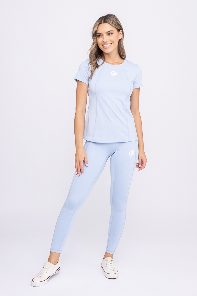 Blaues Kurzarm-Sport-Set