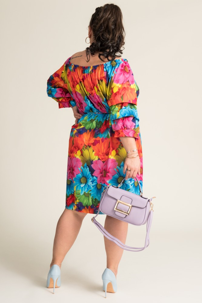 Dress with ruffled sleeves DARLIN Pattern 3