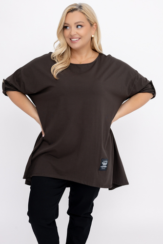 Tunique asymétrique marron