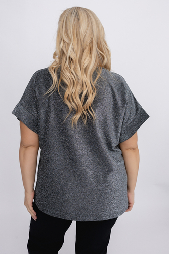  Srebrna Bluzka błyszcząca