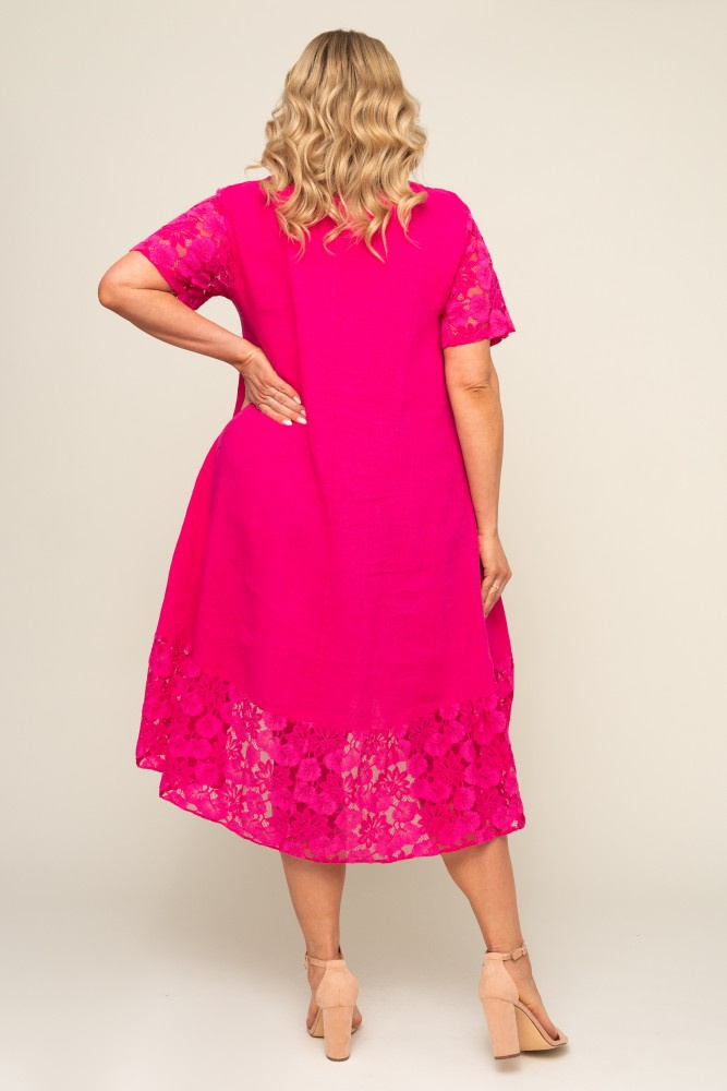  Pink Linen Dress MONTANY