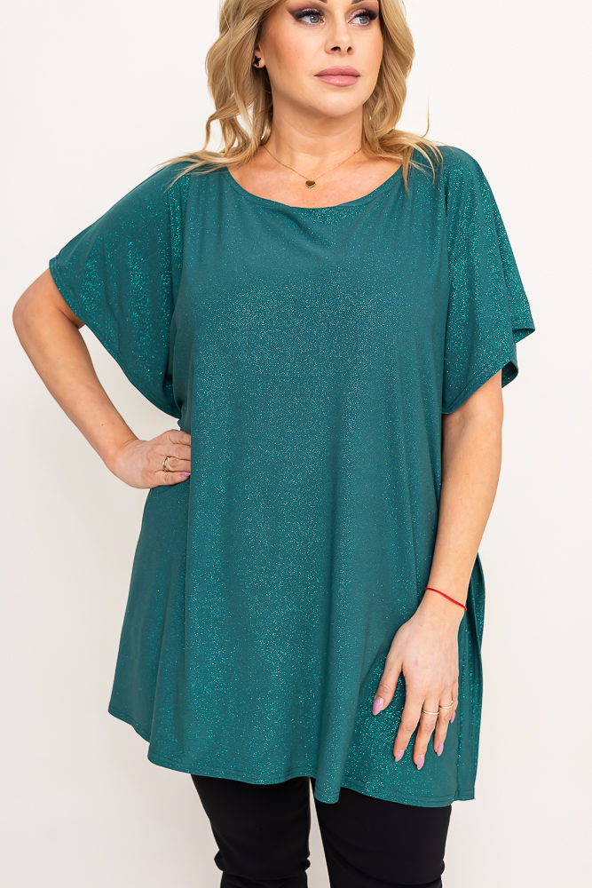 Blusa brocada verde botella