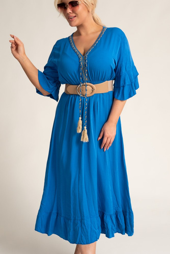 Cornflower Cut-Off Dress AMORENA