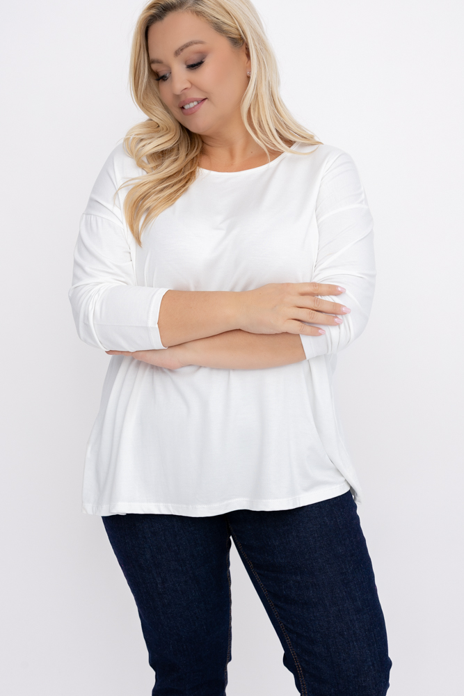 Beige glatt bluse