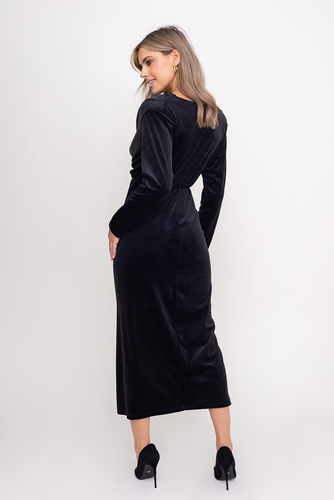 Czarna Sukienka welurowa