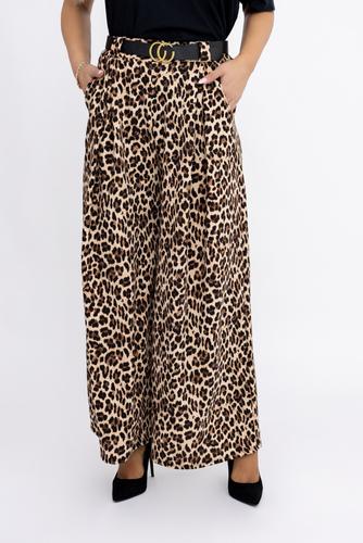 Pantalón con cinturón Estampado 1