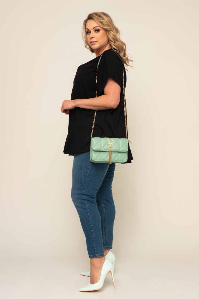 Black Blouse with Frill BEYBIN