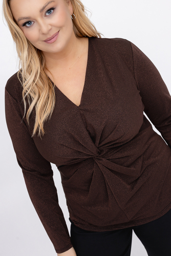 Czekoladowa Bluzka błyszcząca