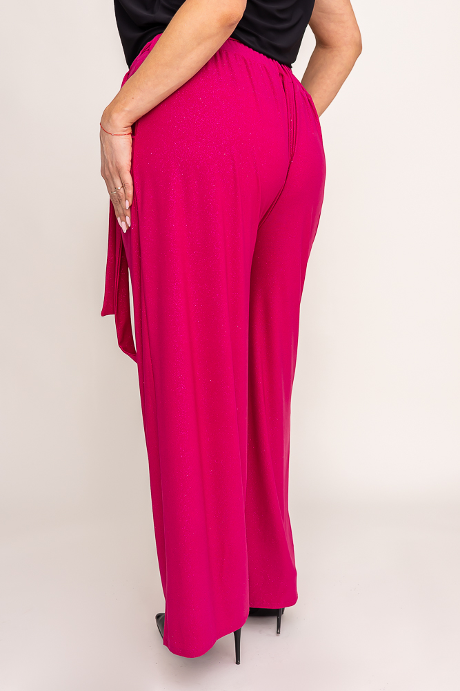 Culotte-Hose aus Brokat in Fuchsia