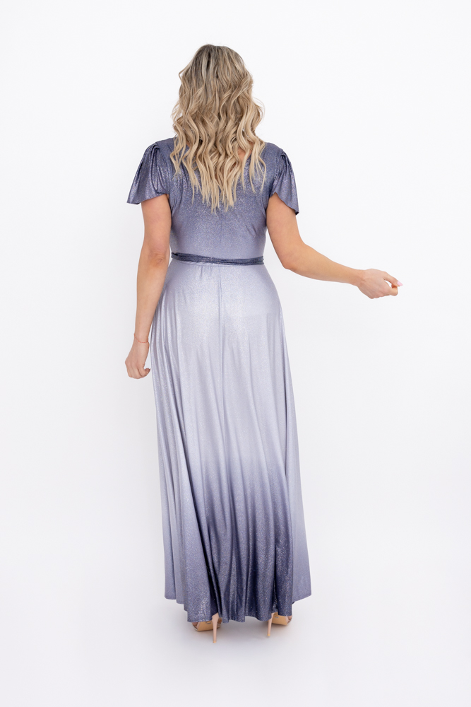 Kornblumen-Brokatkleid