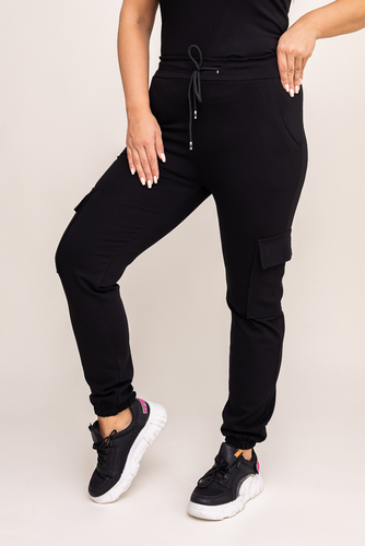 Czarne Spodnie bojówki LENVI