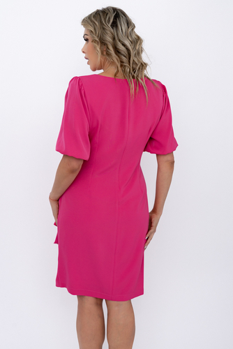 Fuchsia Crinkle Kleid