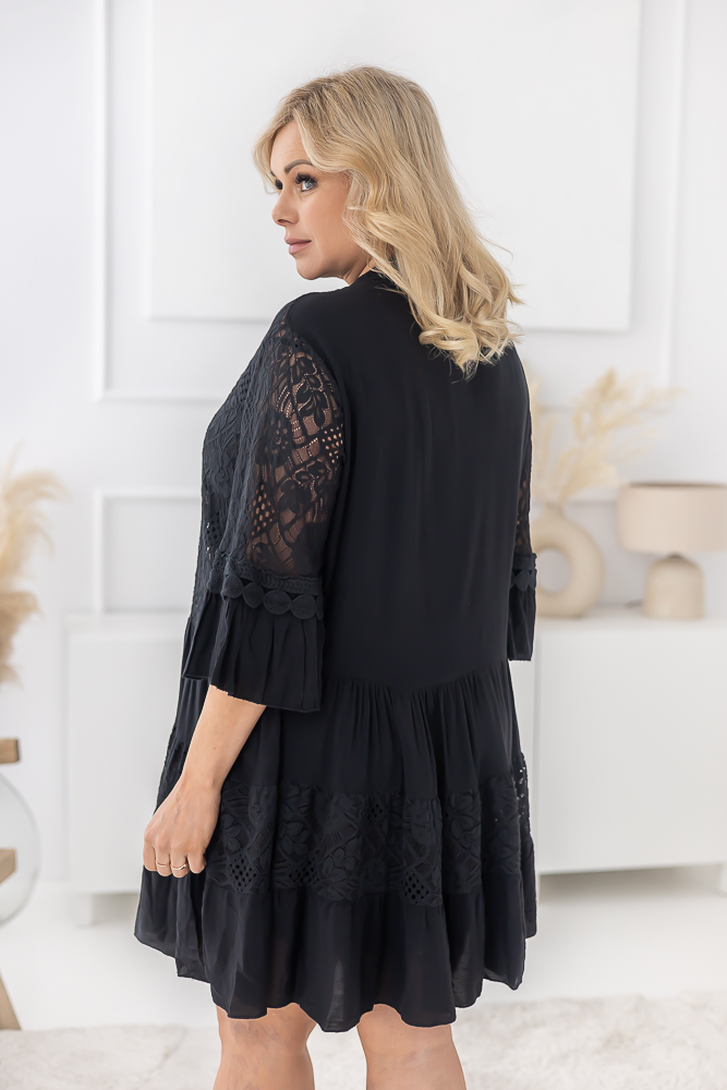 Vestido bordado negro