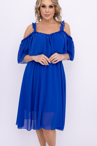  Chabrowa Sukienka szyfonowa SEMENTIA